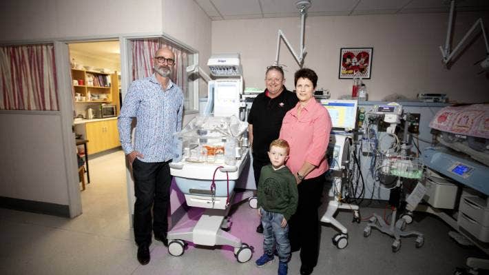 Dowman family donating to Taranaki BAse Hospital Neonatal