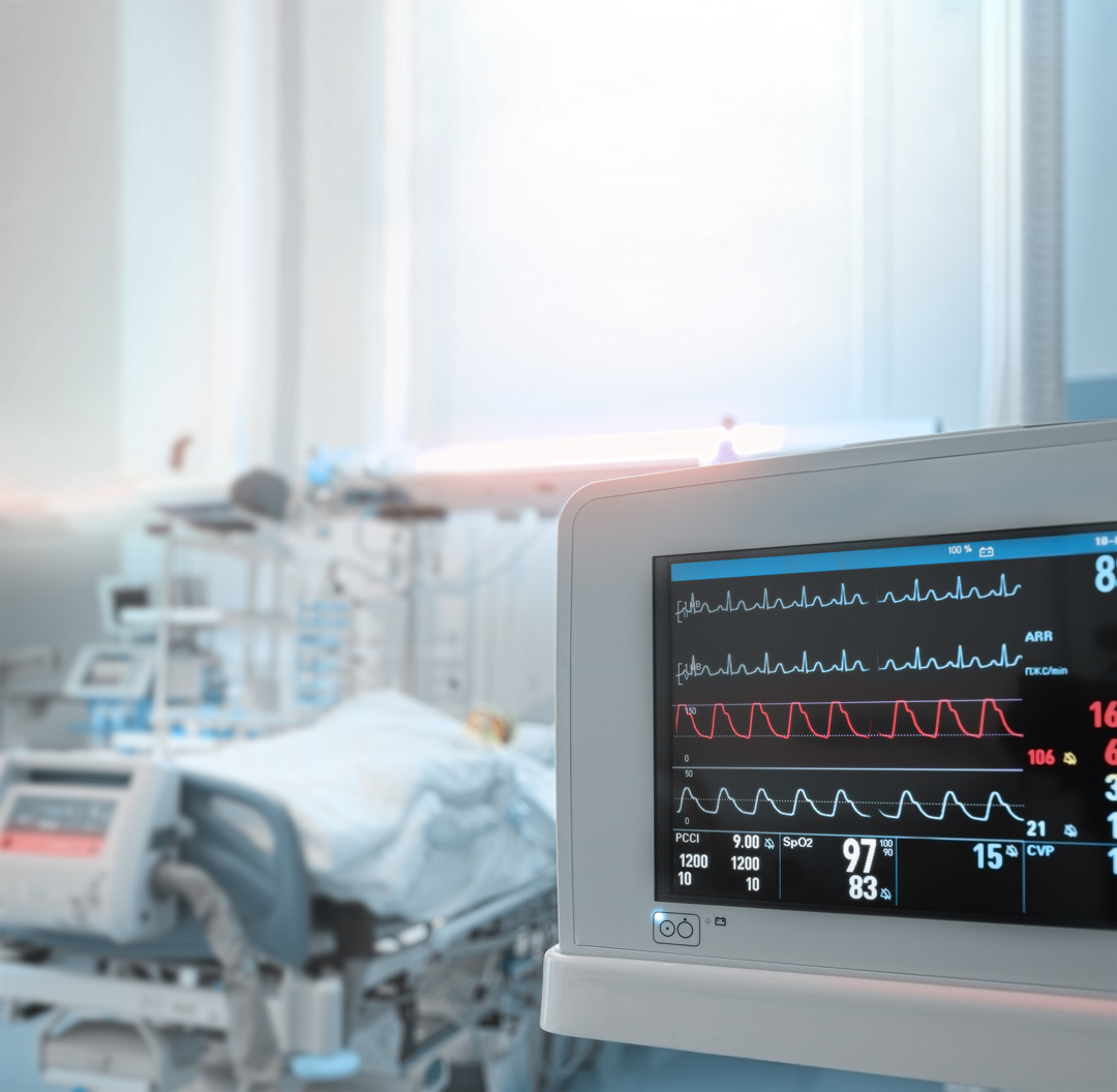 An image showing an example of equipment in an ICU room