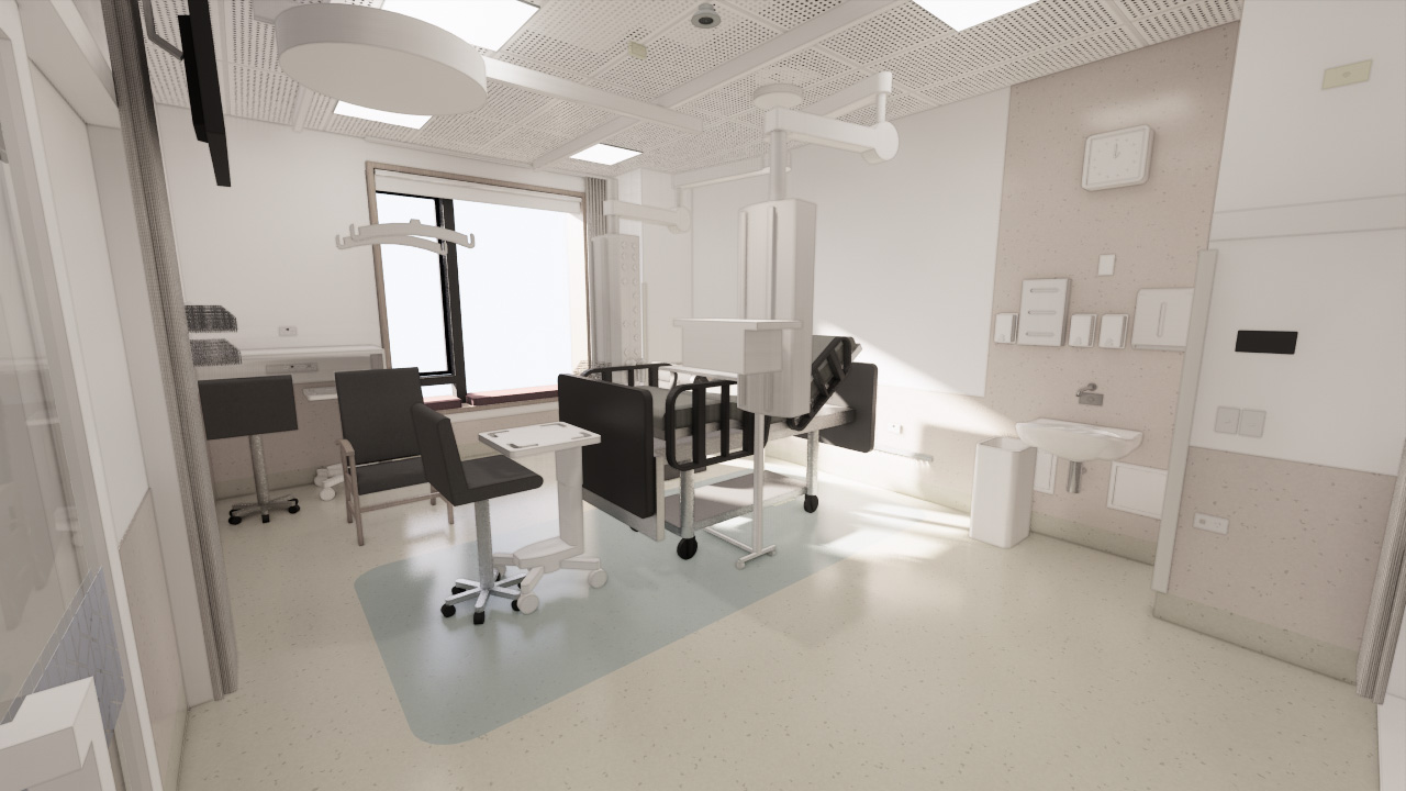 A render of the Rapid Relief Team ICU