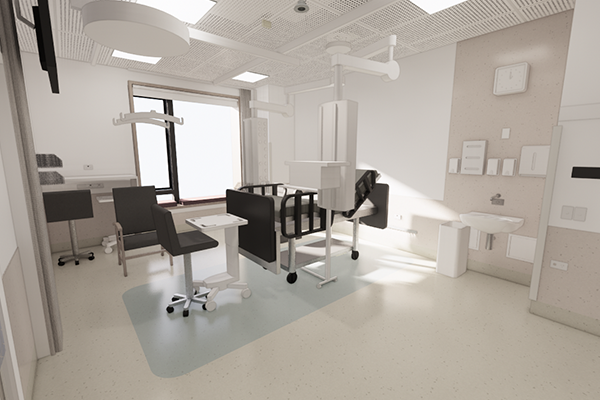 A render of the Rapid Relief Team ICU