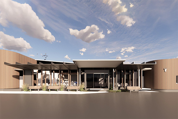 An artist rendering of the Taranaki Cancer Centre