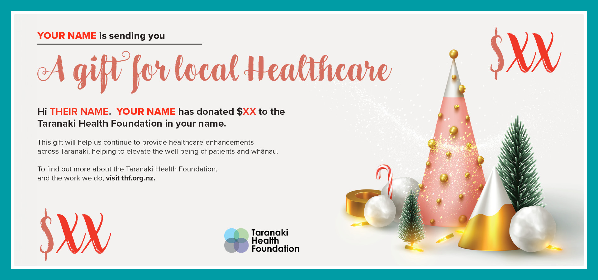 A christmas gift wrapped up