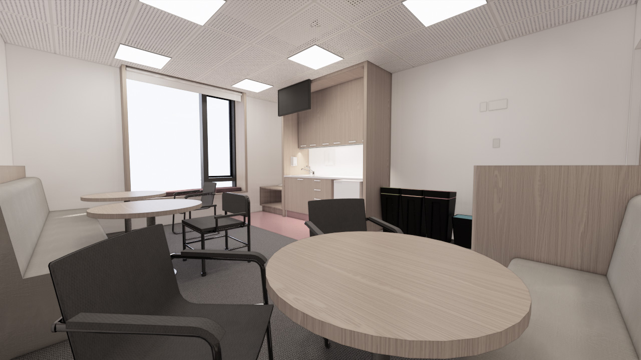 A render ofthe maternity whanau room